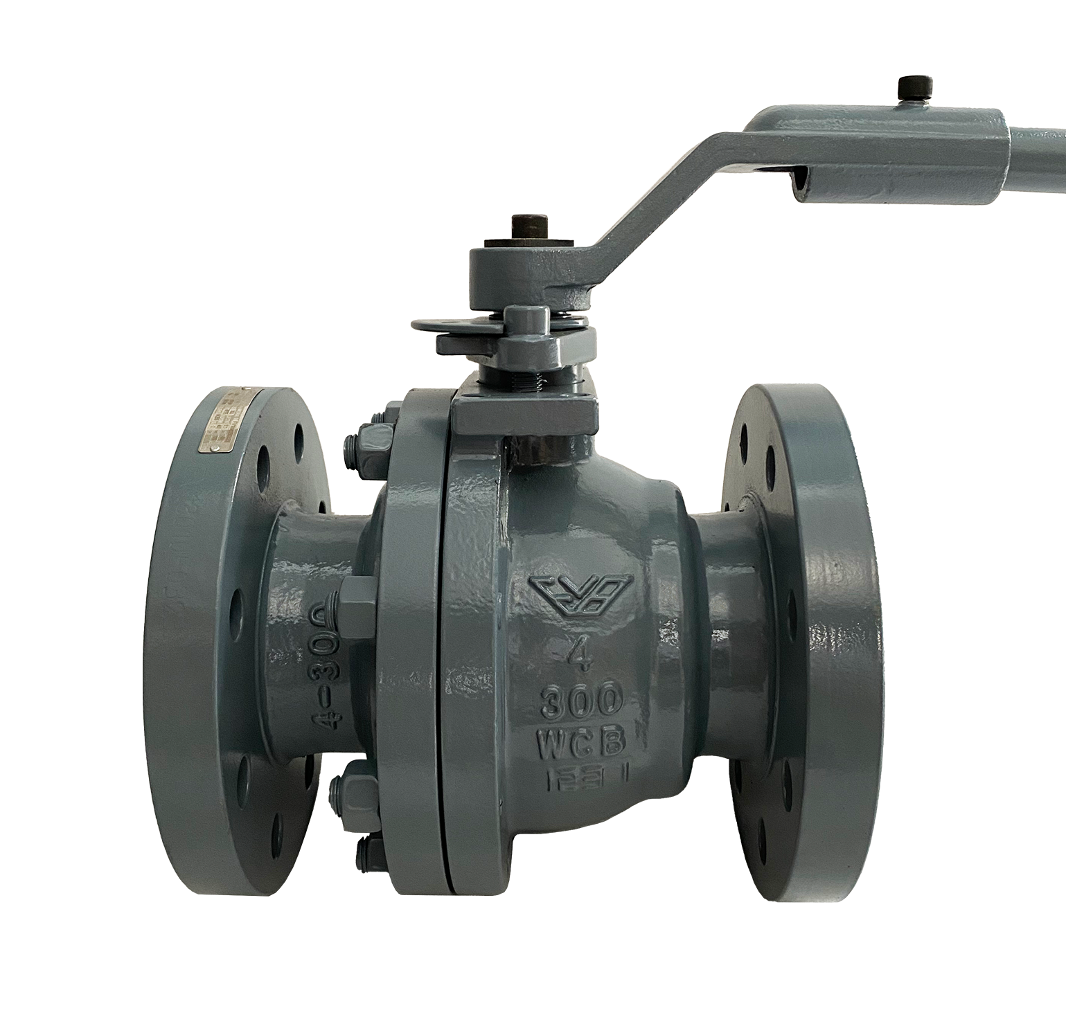NPS 3/4 Ball Valve, Long Pattern, 150 LB, RF, ASME B16.10, ASTM A216 Gr WPB, Hand Lever