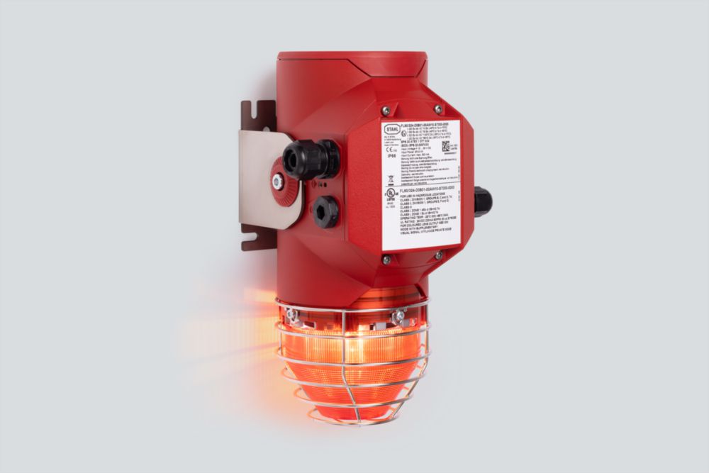 Visual signalling device, XENON light fitting, Lens colour: Red
