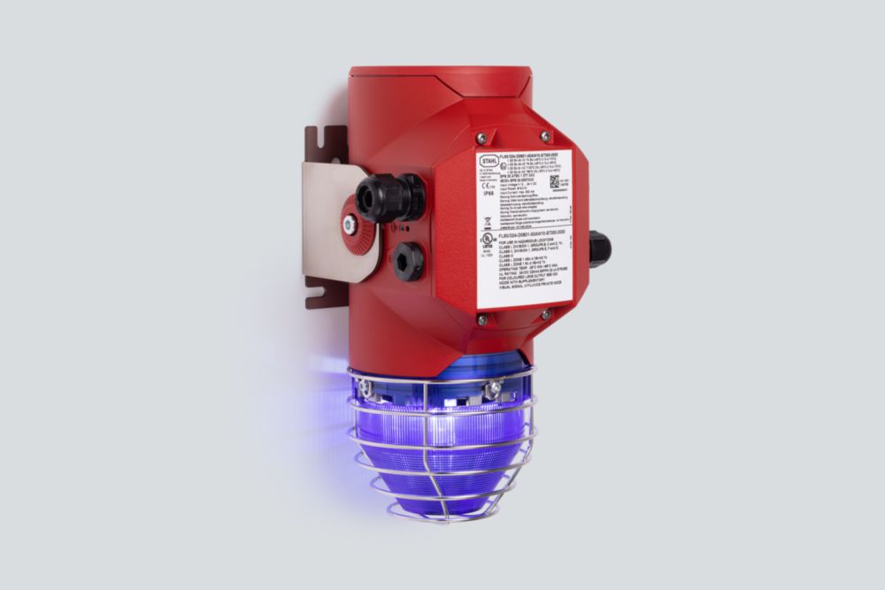 Visual signalling device, XENON light fitting, Lens colour: Blue