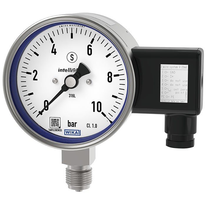 PGT23.100 Bourdon tube pressure gauge with electrical output signal